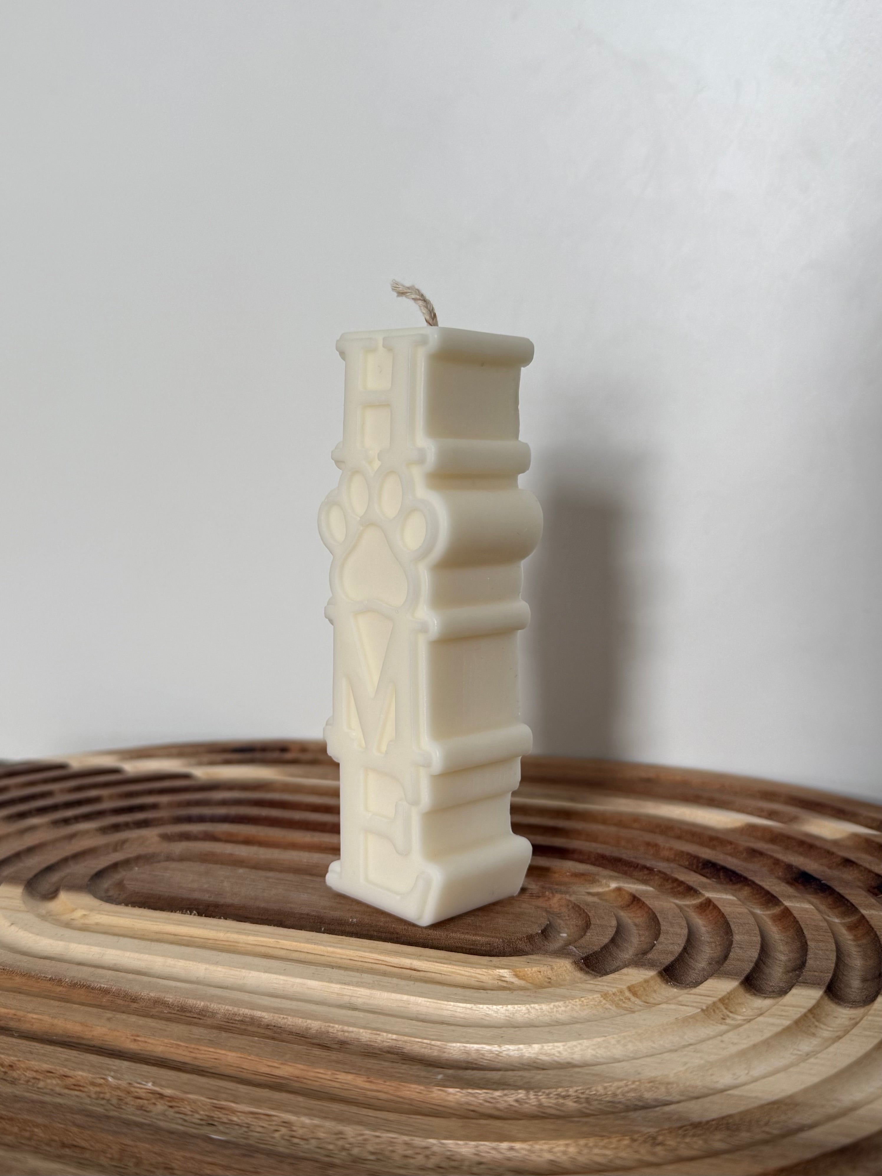 Standkerze „Pfötchen-Home“