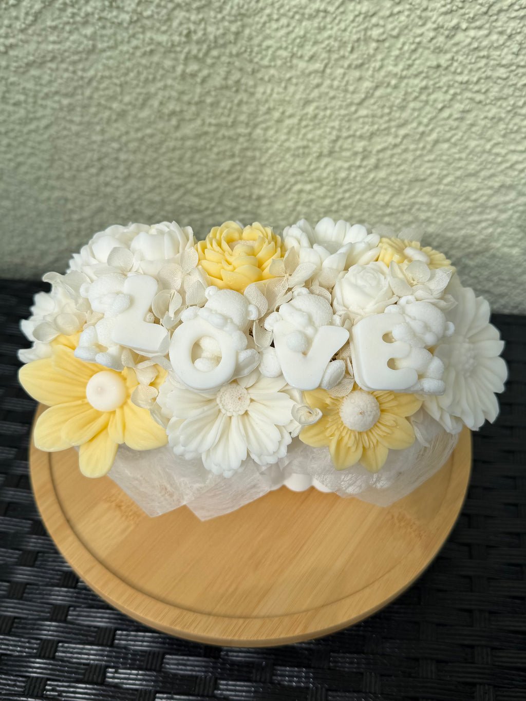 Wachsblumenstrauß „Teddy Love“