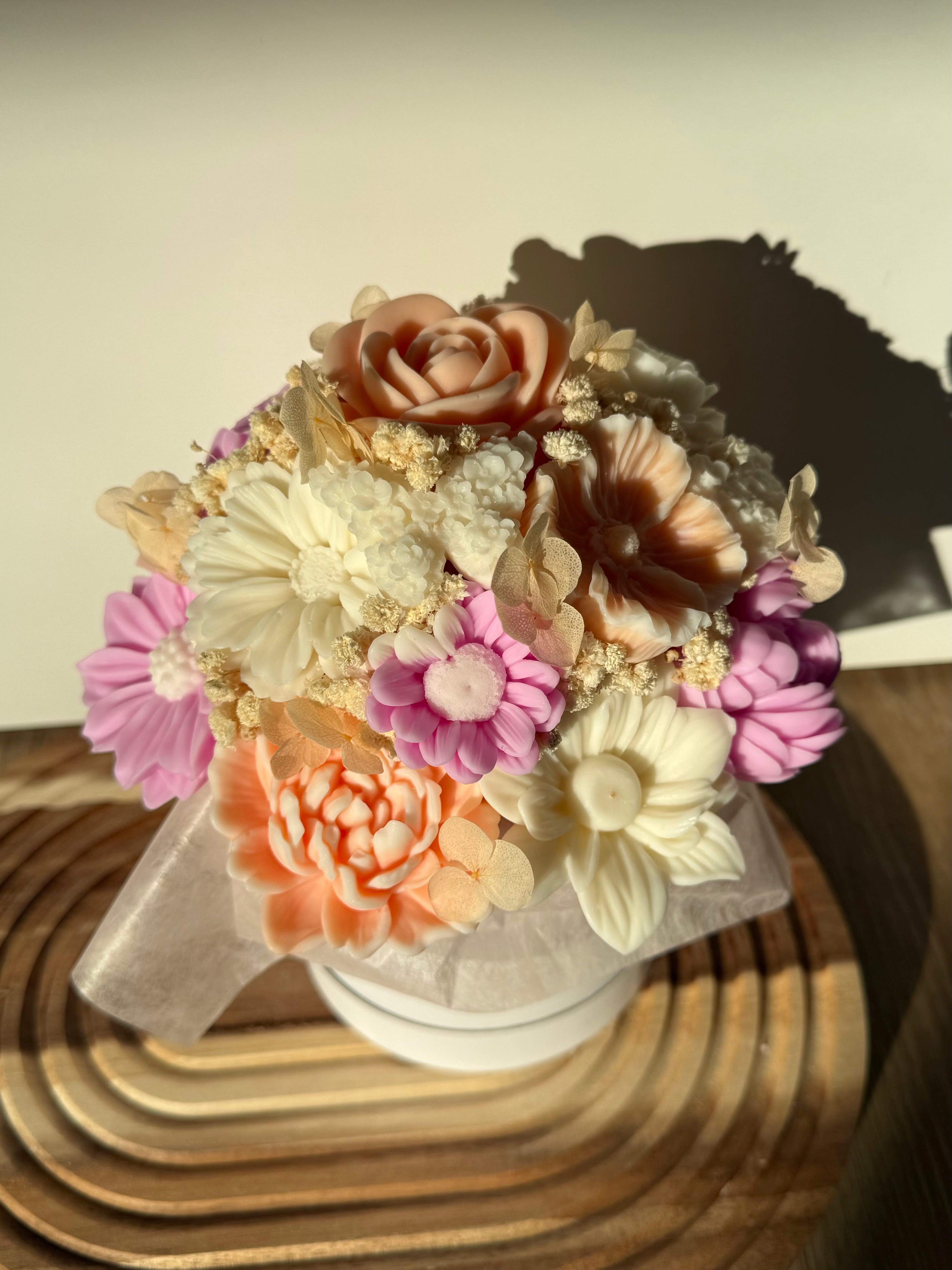 Wachsblumenstrauß „Sunset Bloom“