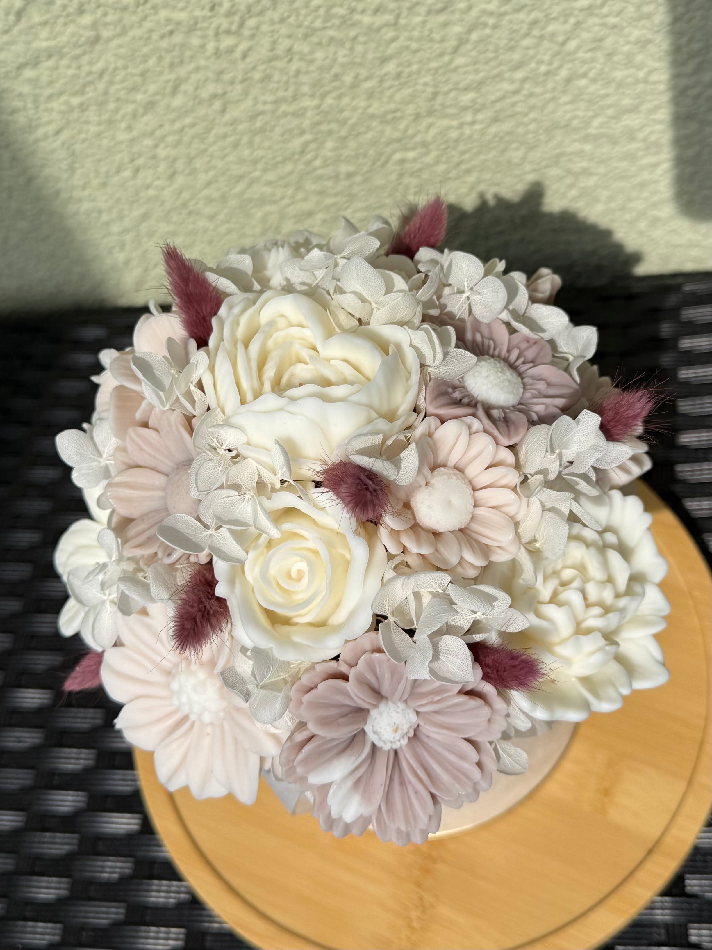 Wachsblumenstrauß Samt „Velvet Desert“