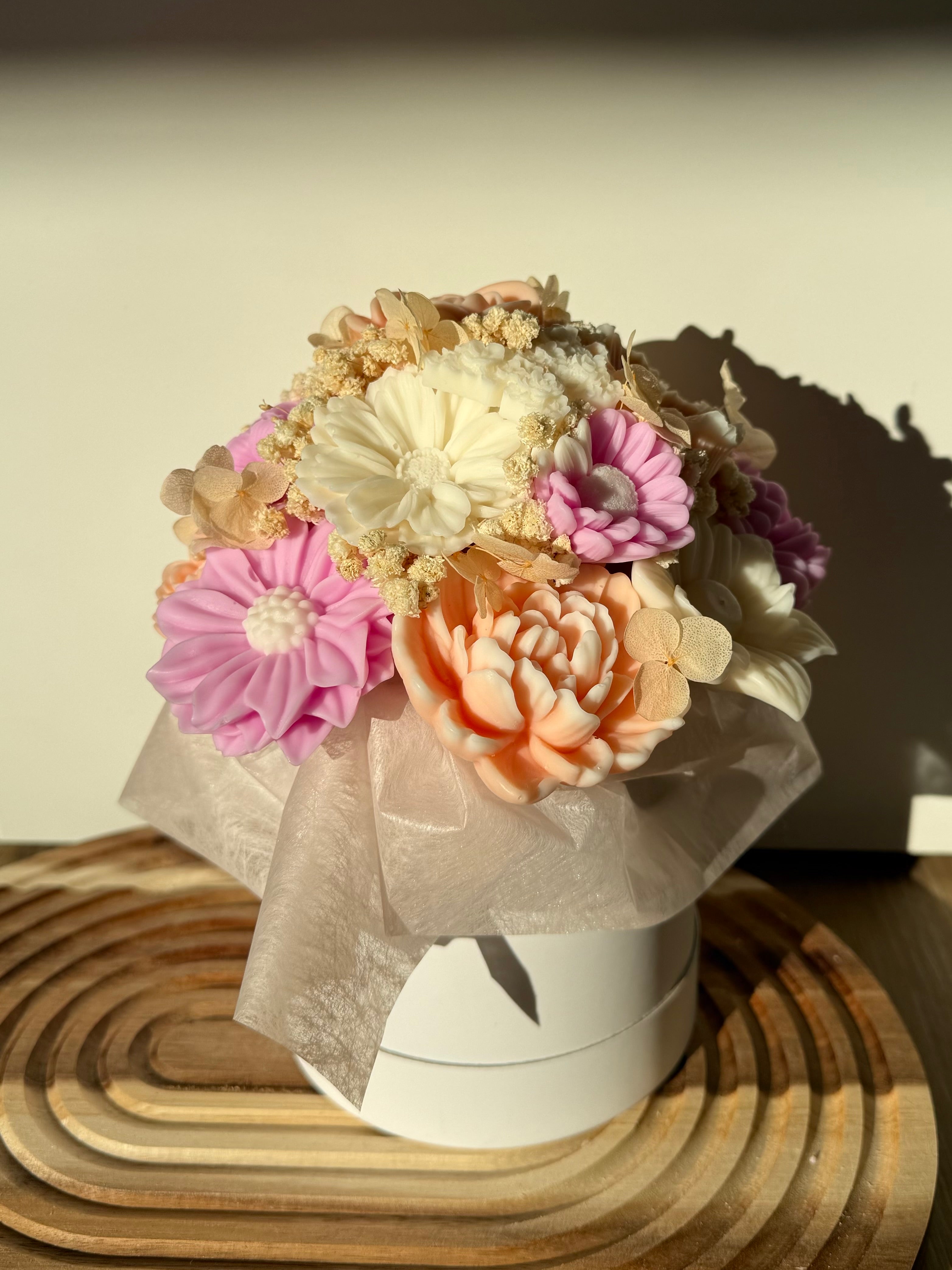 Wachsblumenstrauß „Sunset Bloom“