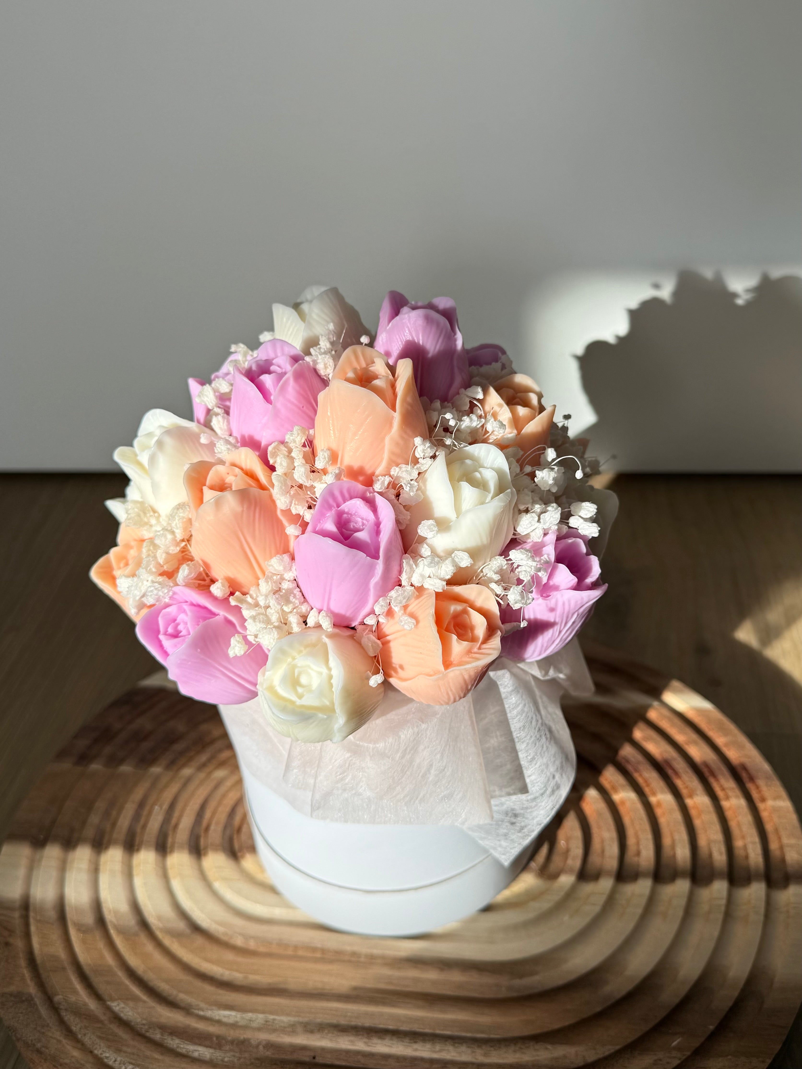 Wachsblumenstrauß „Sunset Tulipa“