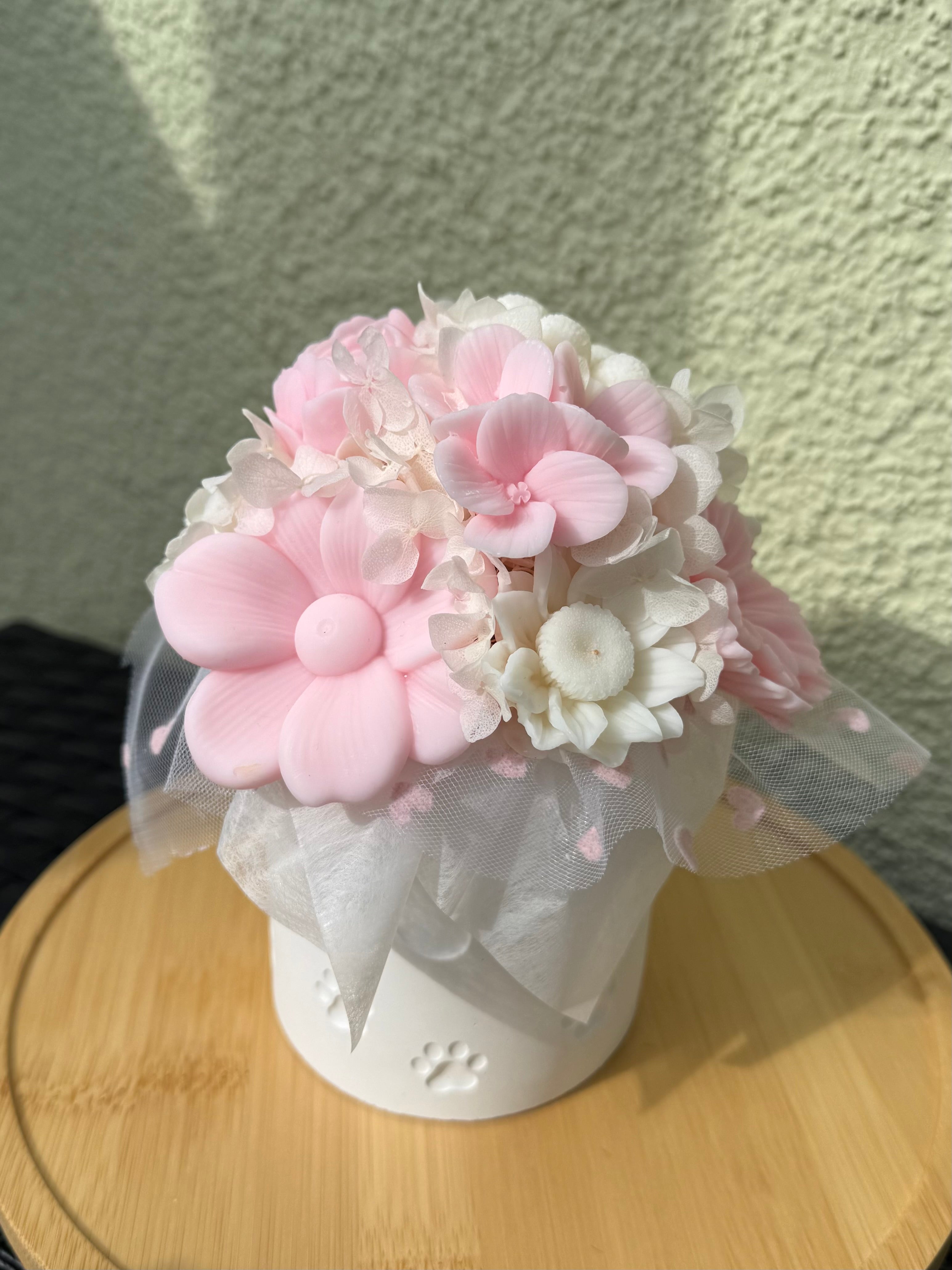 Wachsblumenstrauß „Pfötchenliebe“