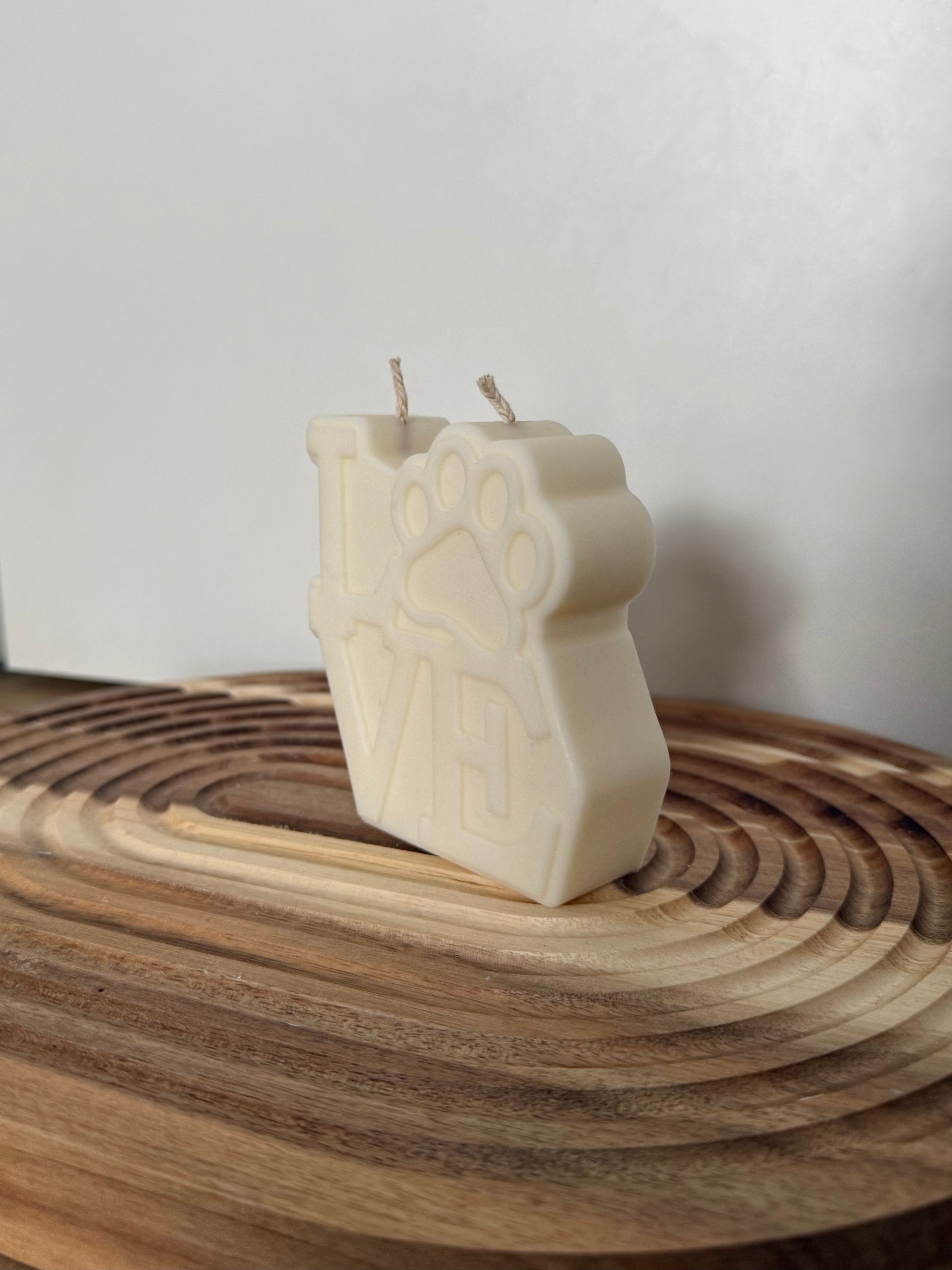 Standkerze „Pfötchen-Love“