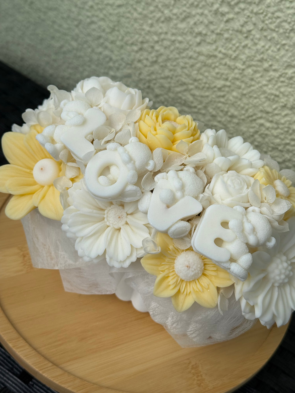 Wachsblumenstrauß „Teddy Love“