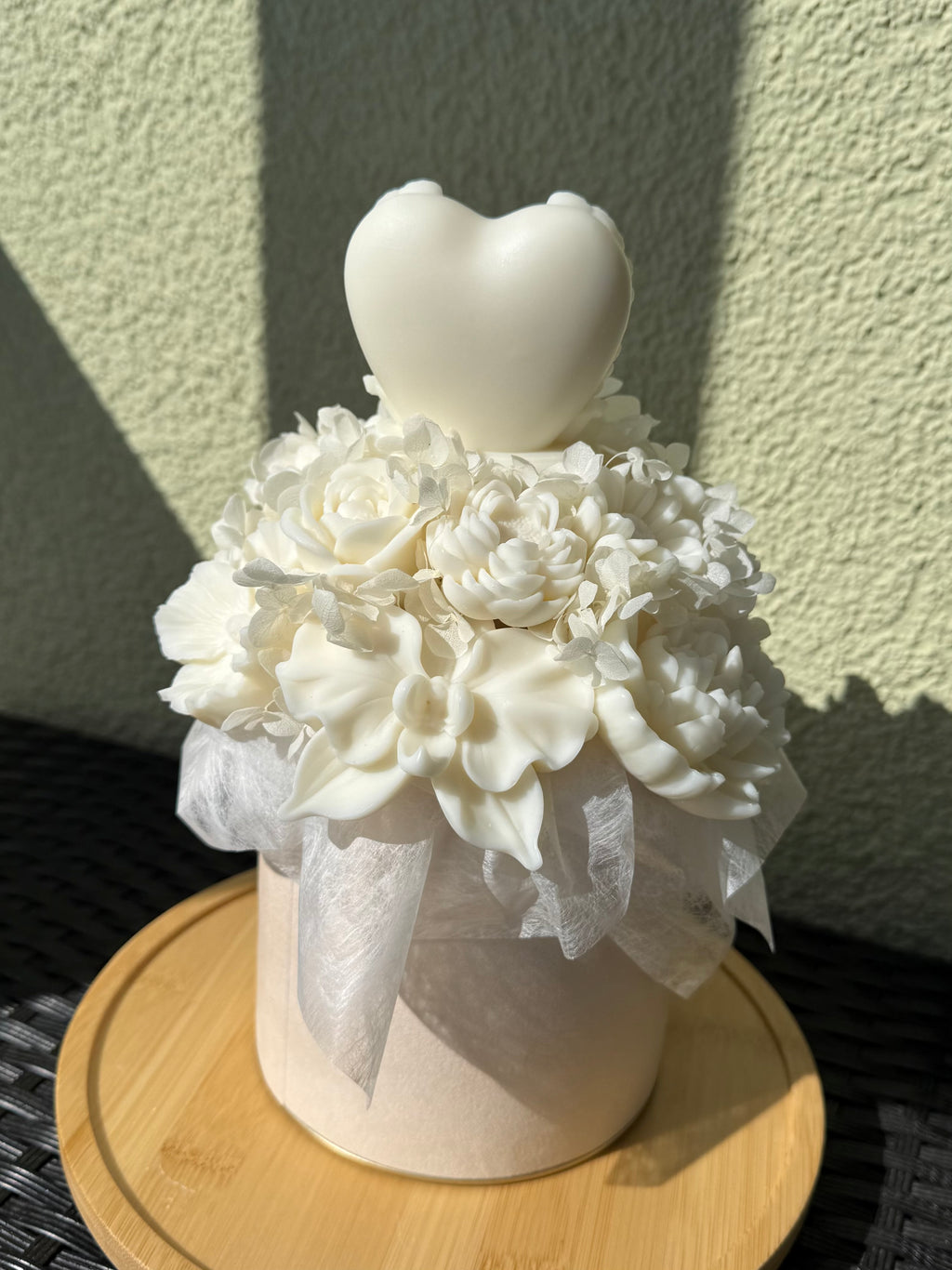 Wachsblumenstrauß Samt „Velvet Wedding“