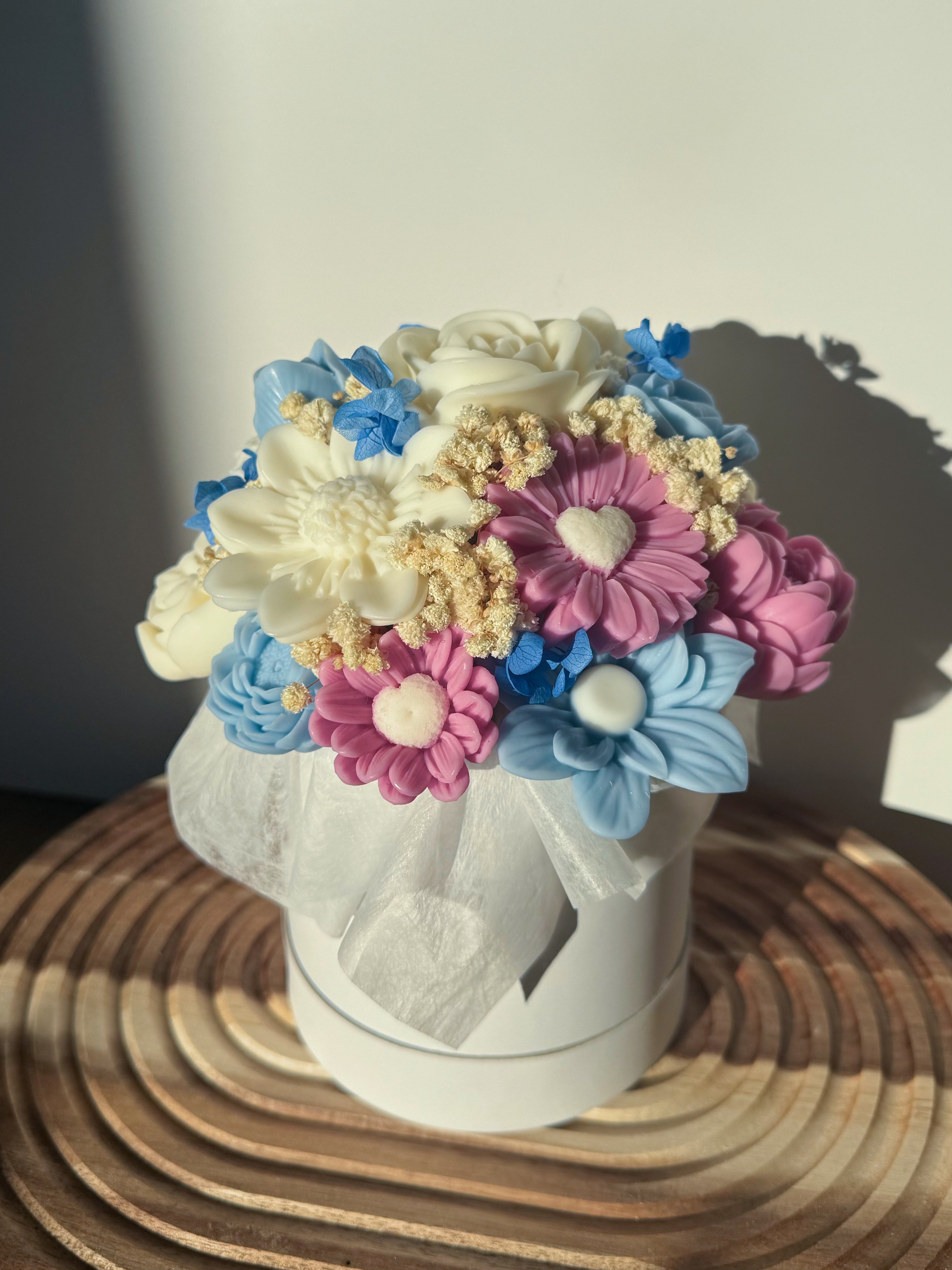 Wachsblumenstrauß „Rosy Sky“