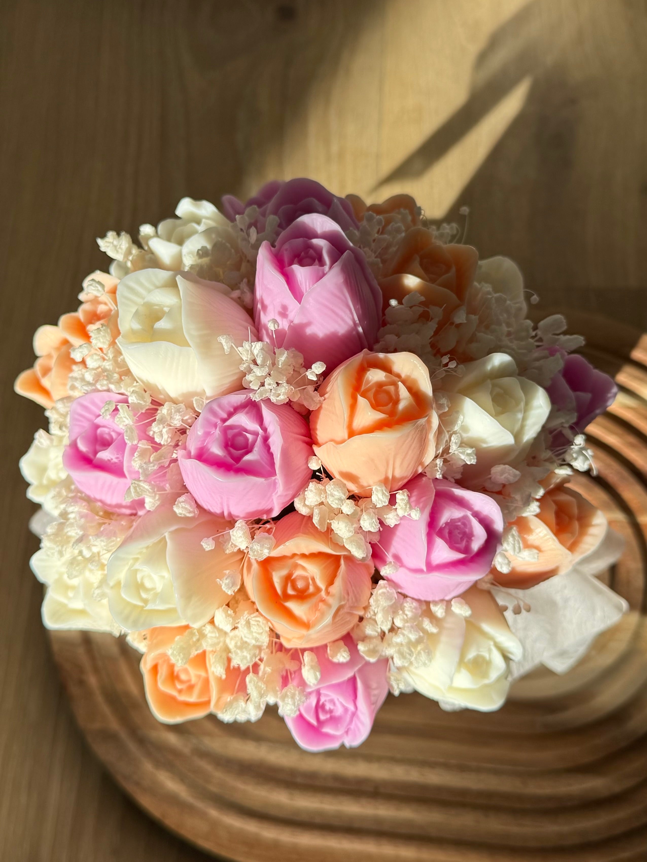 Wachsblumenstrauß „Sunset Tulipa“