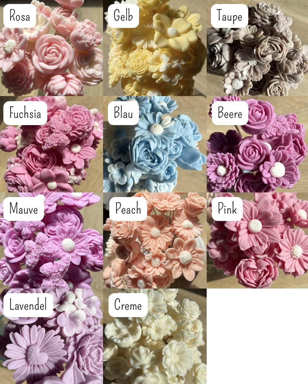 Wachsblumenstrauß „Aura“